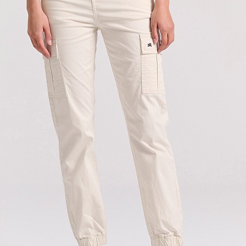 FUNKY BUDDHA Γυναικείο Cargo Παντελόνι Με Λάστιχο FBL009-101-02