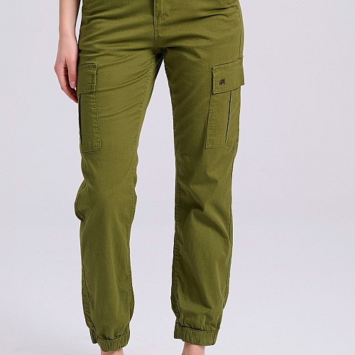 FUNKY BUDDHA Γυναικείο Cargo Παντελόνι Με Λάστιχο FBL009-101-02