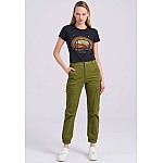 FUNKY BUDDHA Γυναικείο Cargo Παντελόνι Με Λάστιχο FBL009-101-02