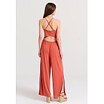 FUNKY BUDDHA Γυναικεία Wide Leg Fit Ολόσωμη Φόρμα FBL009-101-12