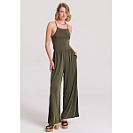 FUNKY BUDDHA Γυναικεία Wide Leg Fit Ολόσωμη Φόρμα FBL009-101-12