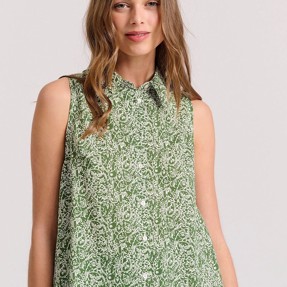 FUNKY BUDDHA Γυναικείο Αμάνικο Εμπριμέ Πουκάμισο FBL009-104-05