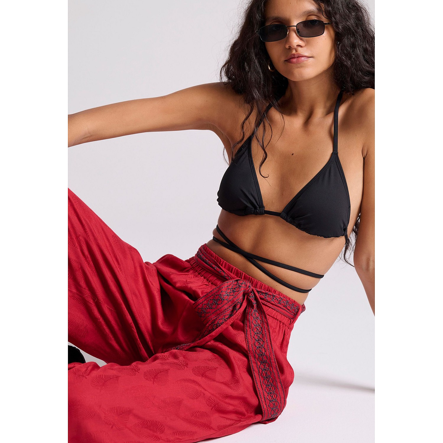 FUNKY BUDDHA Γυναικεία Wide Leg Fit Παντελόνα FBL009-110-02