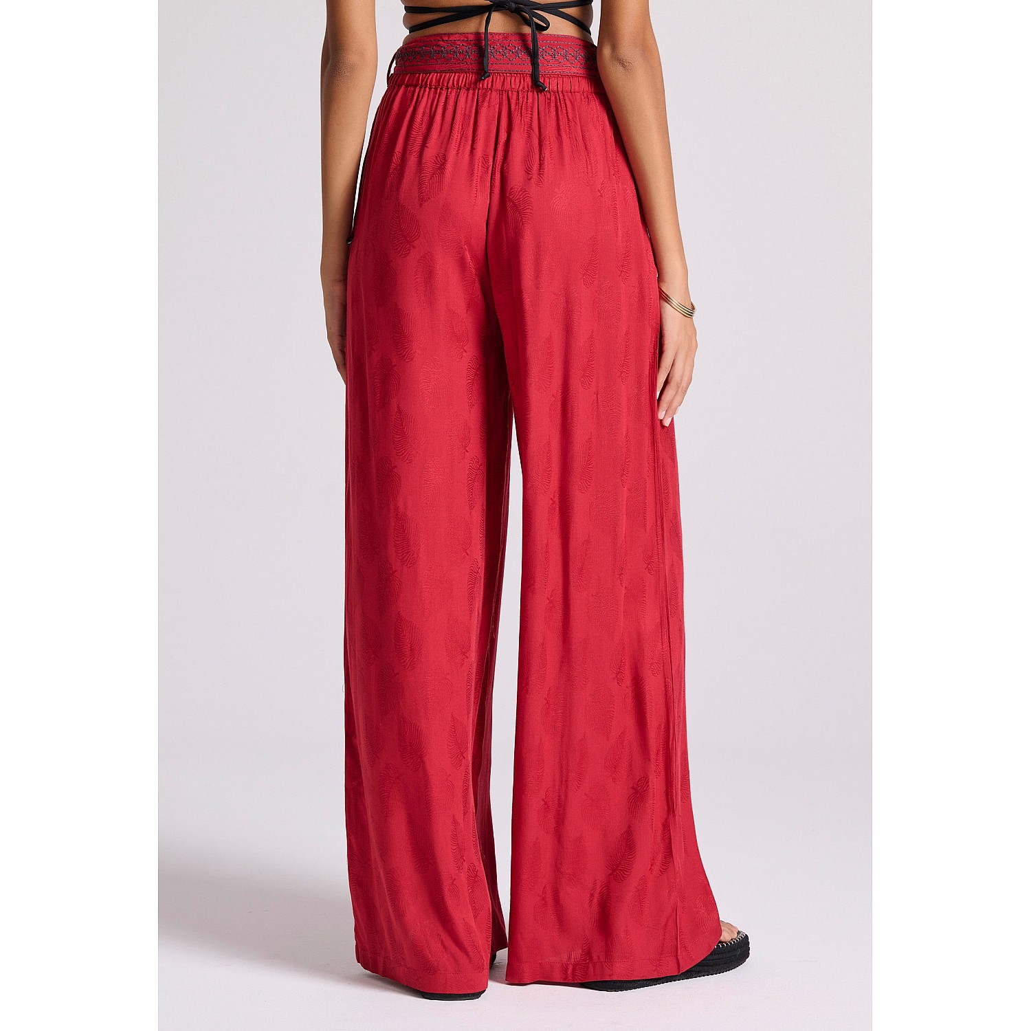 FUNKY BUDDHA Γυναικεία Wide Leg Fit Παντελόνα FBL009-110-02