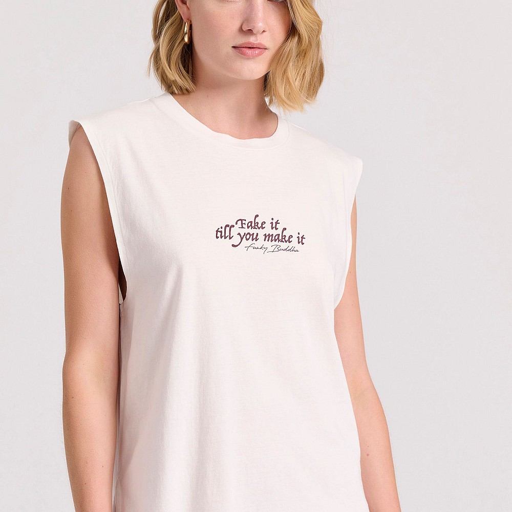 FUNKY BUDDHA Γυναικείο Αμάνικο T-Shirt FBL009-116-04
