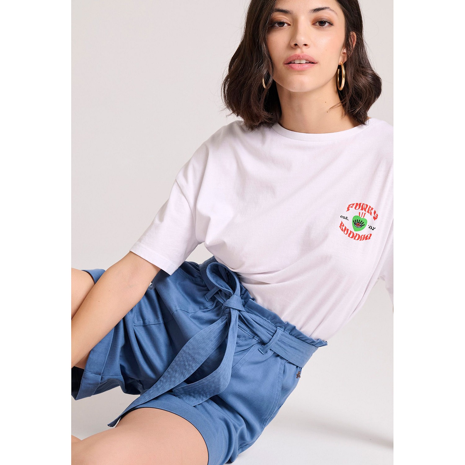 FUNKY BUDDHA Γυναικείο Lyocell Blend Σορτς FBL009-120-03