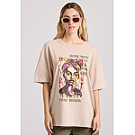 FUNKY BUDDHA Γυναικείο Loose Fit T-Shirt FBL009-121-04