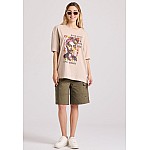 FUNKY BUDDHA Γυναικείο Loose Fit T-Shirt FBL009-121-04