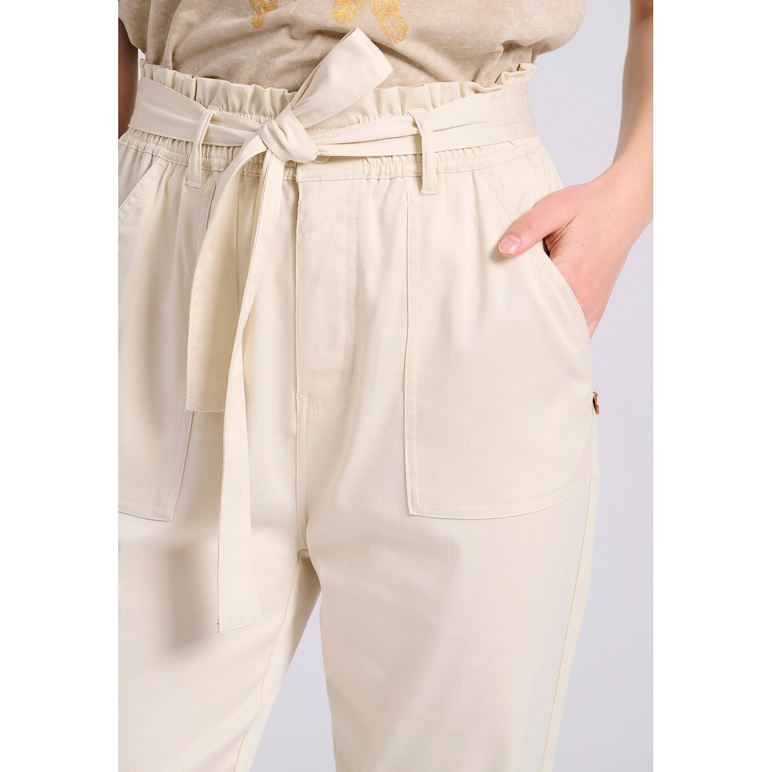 FUNKY BUDDHA Γυναικείο Cropped Παντελόνι FBL009-122-02