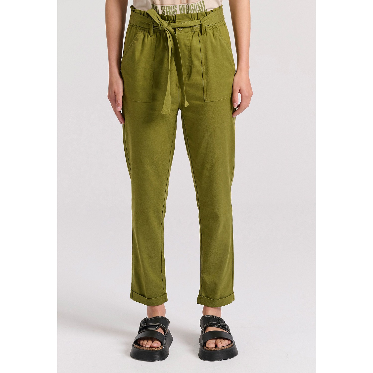 FUNKY BUDDHA Γυναικείο Cropped Παντελόνι FBL009-122-02