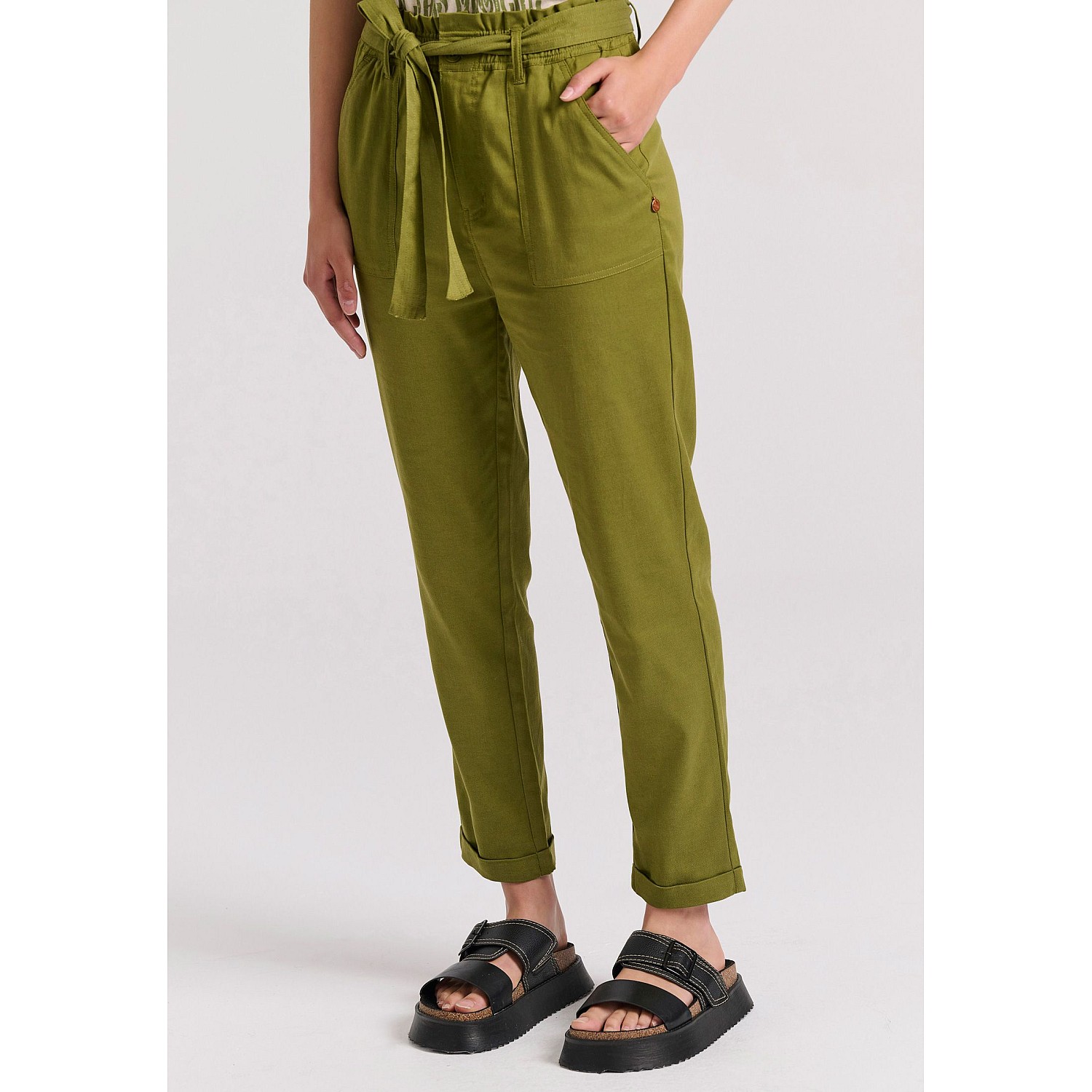 FUNKY BUDDHA Γυναικείο Cropped Παντελόνι FBL009-122-02