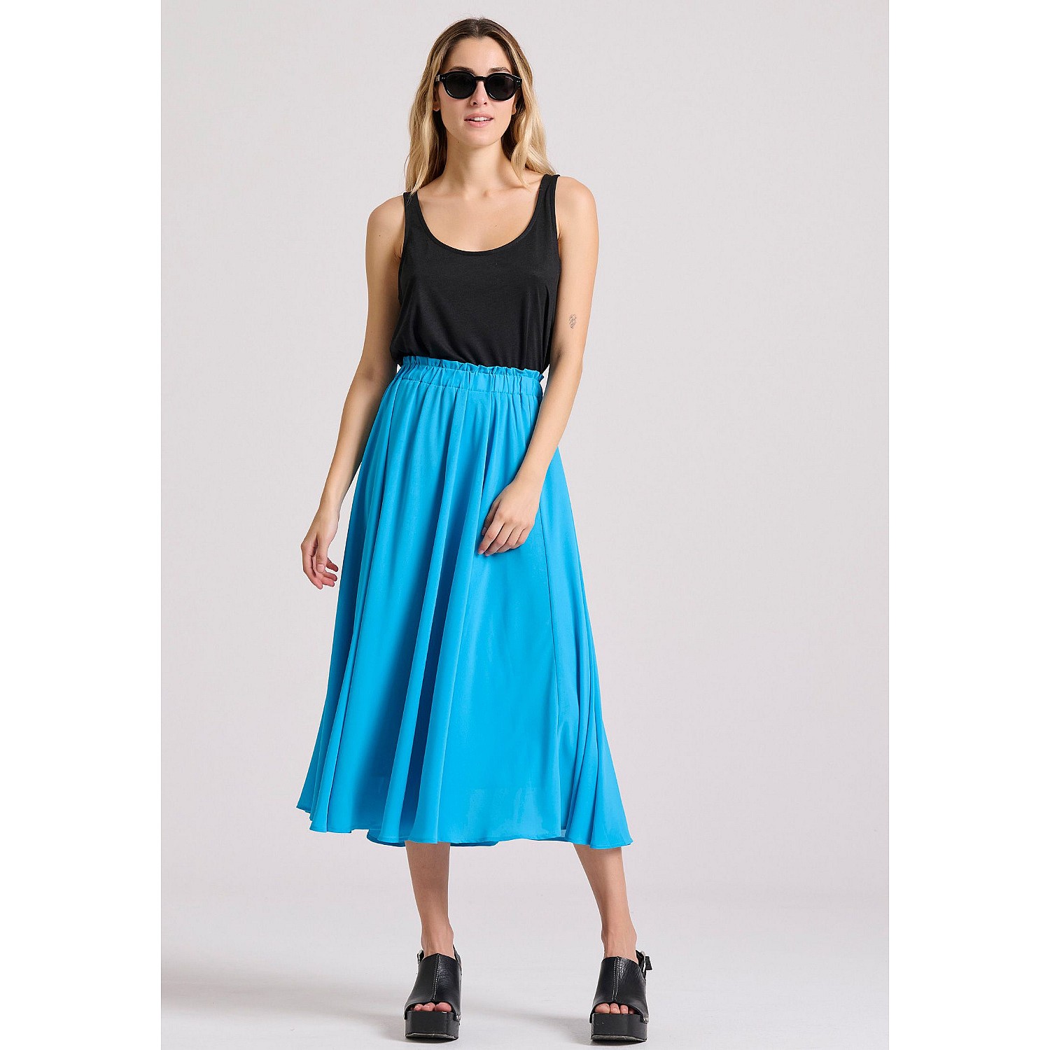 FUNKY BUDDHA Γυναικεία Loose Fit Μίντι Φούστα FBL009-122-14