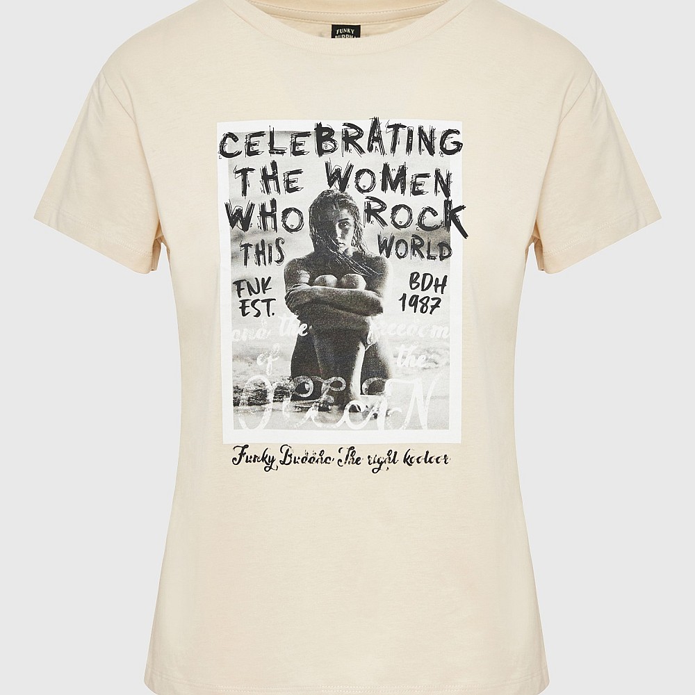 FUNKY BUDDHA Γυναικείο T-Shirt FBL009-124-04