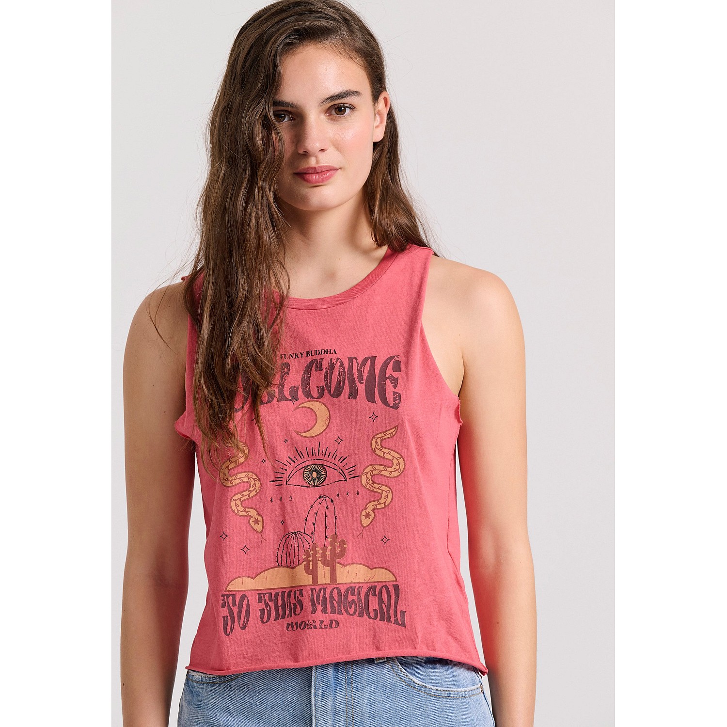 FUNKY BUDDHA Γυναικείο Αμάνικο T-Shirt FBL009-132-04