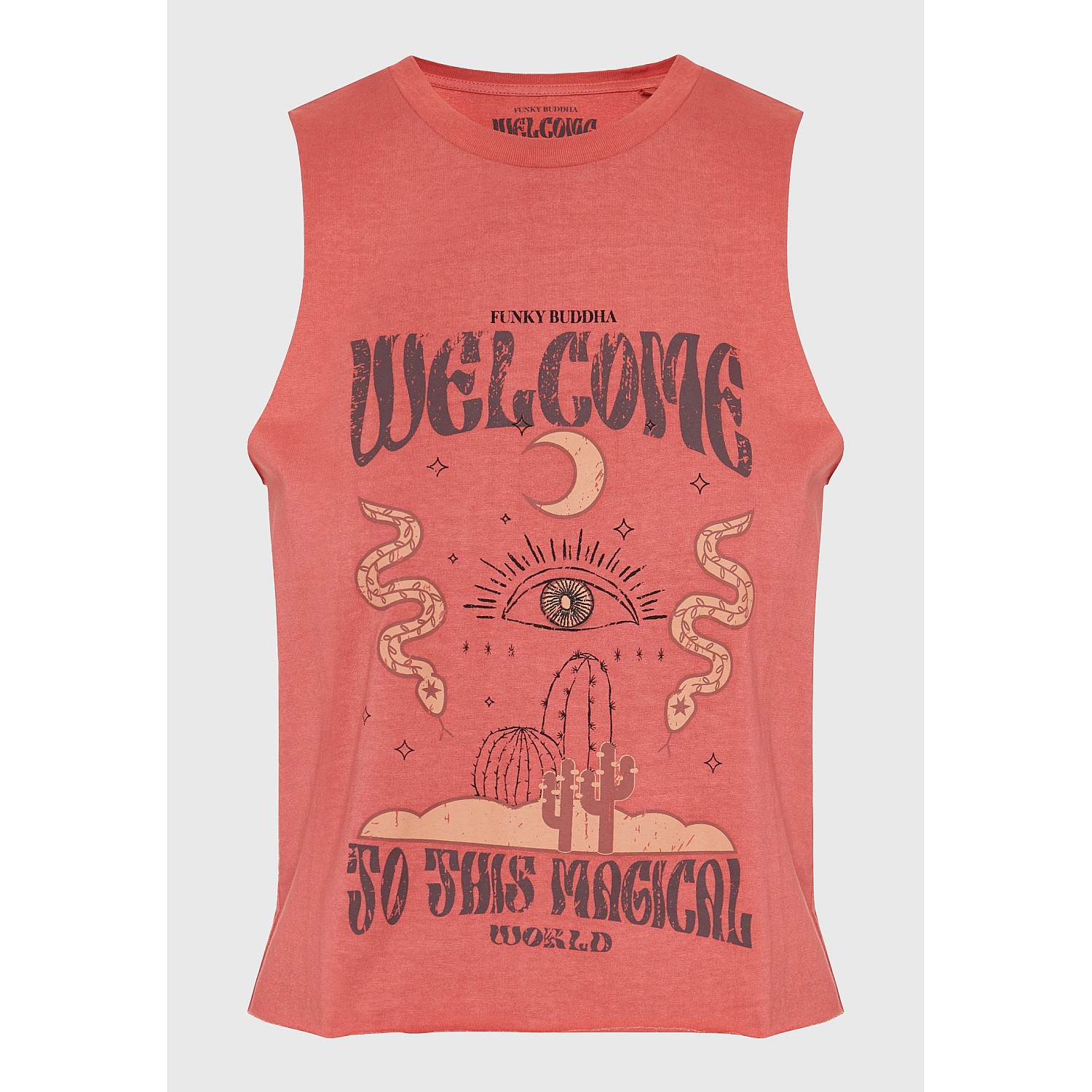 FUNKY BUDDHA Γυναικείο Αμάνικο T-Shirt FBL009-132-04