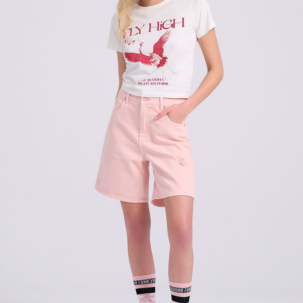 FUNKY BUDDHA Γυναικείο Cropped T-Shirt FBL009-146-04