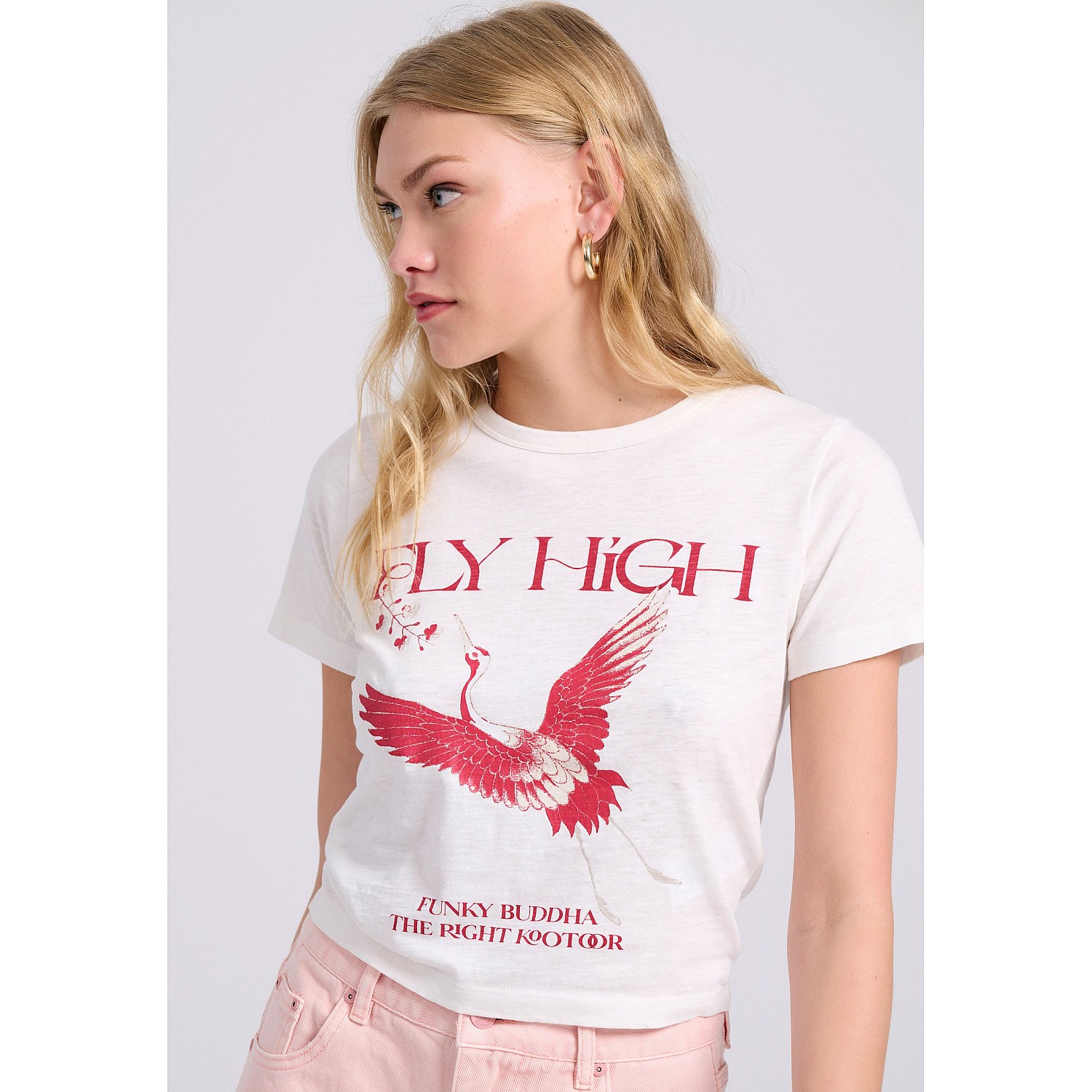FUNKY BUDDHA Γυναικείο Cropped T-Shirt FBL009-146-04