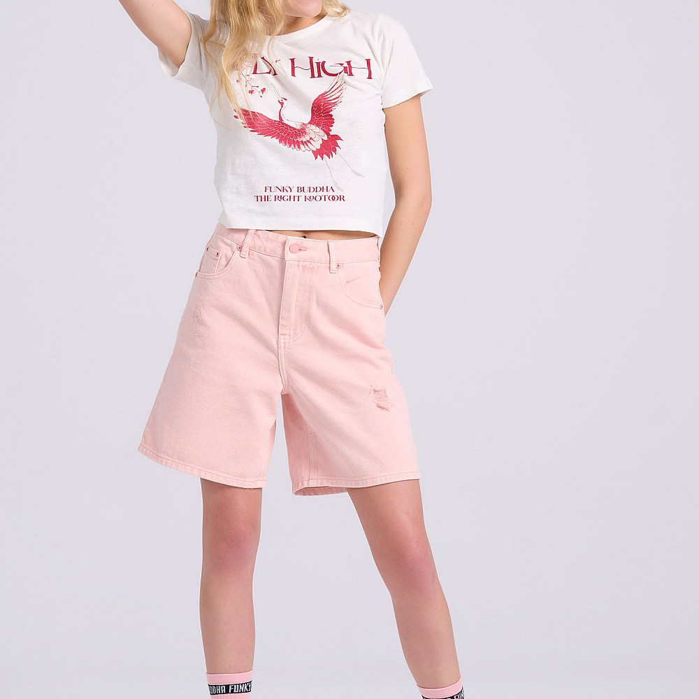 FUNKY BUDDHA Γυναικείο Cropped T-Shirt FBL009-146-04