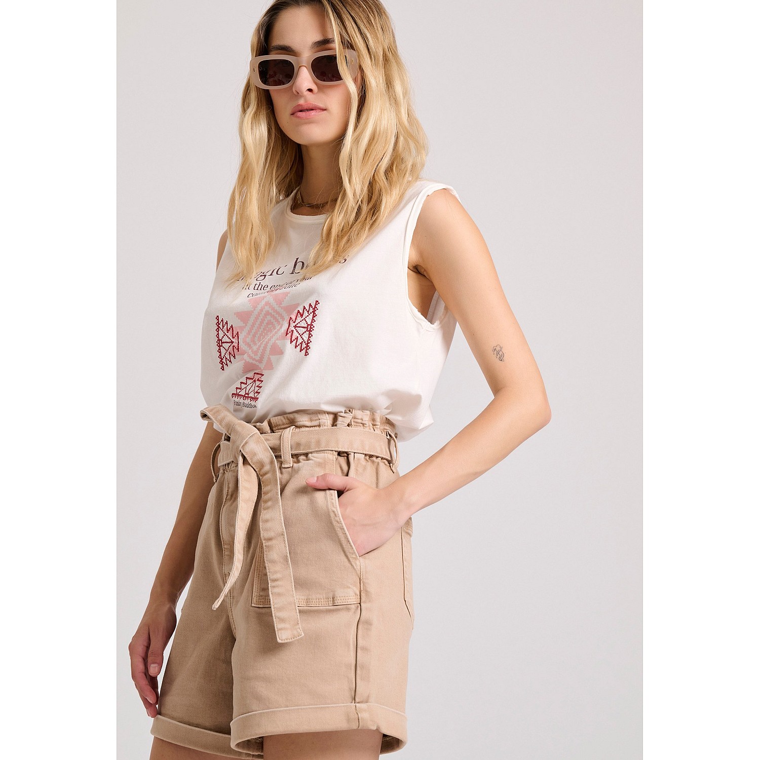 FUNKY BUDDHA Γυναικείο Τζιν Σορτς FBL009-164-03