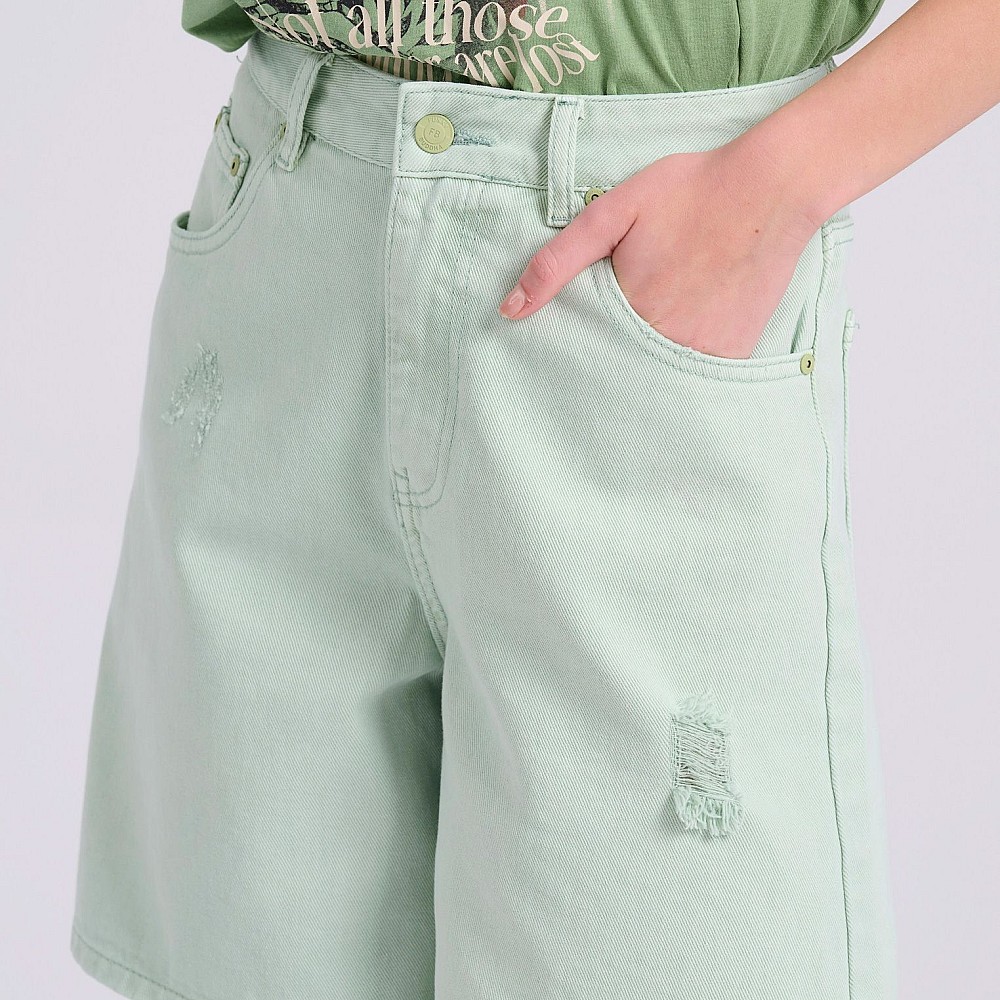 FUNKY BUDDHA Γυναικεία Τζιν Βερμούδα FBL009-172-03