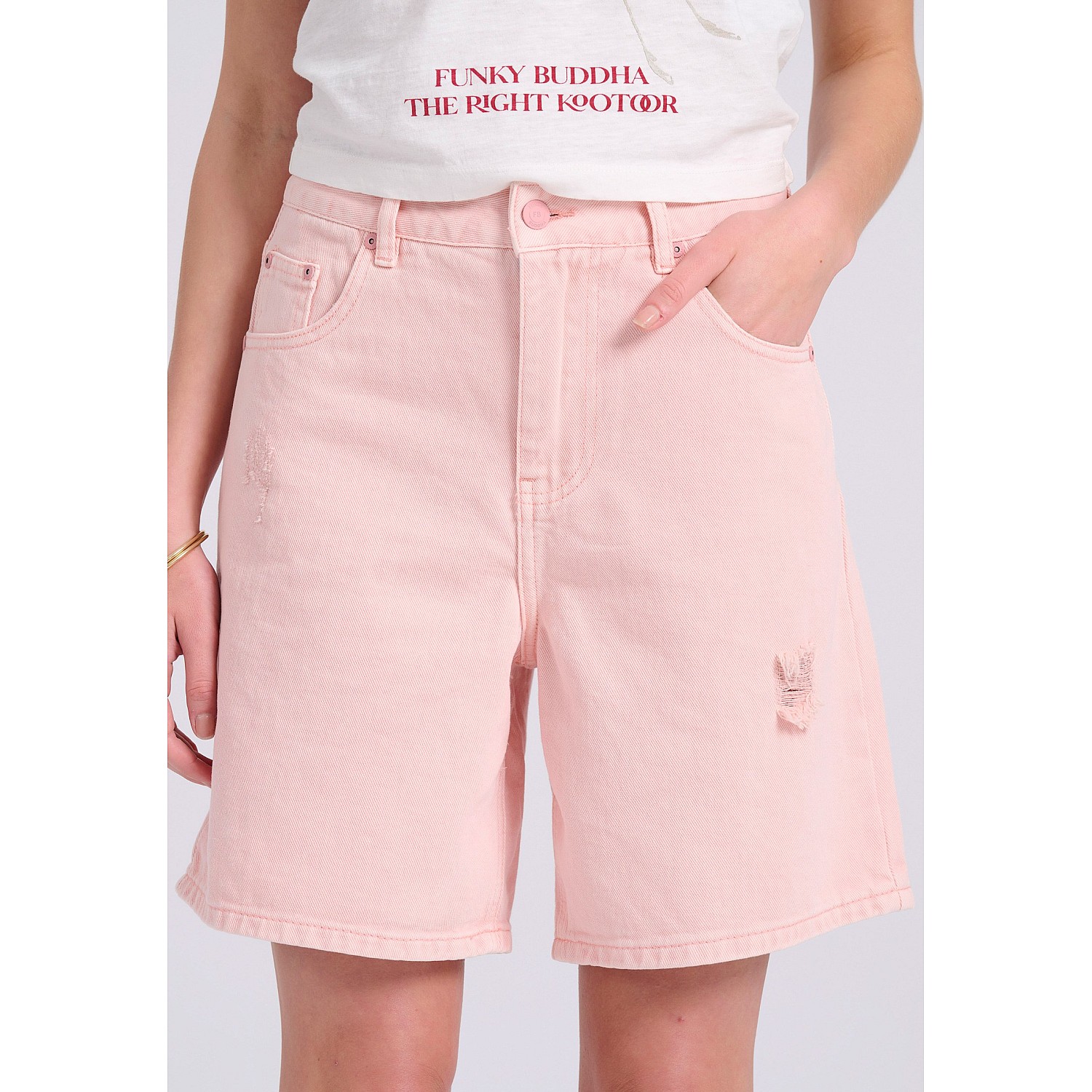 FUNKY BUDDHA Γυναικεία Τζιν Βερμούδα FBL009-172-03