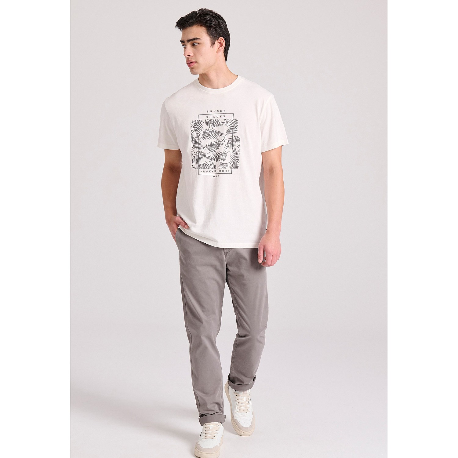 FUNKY BUDDHA Ανδρικό Chino Παντελόνι FBM009-001-02