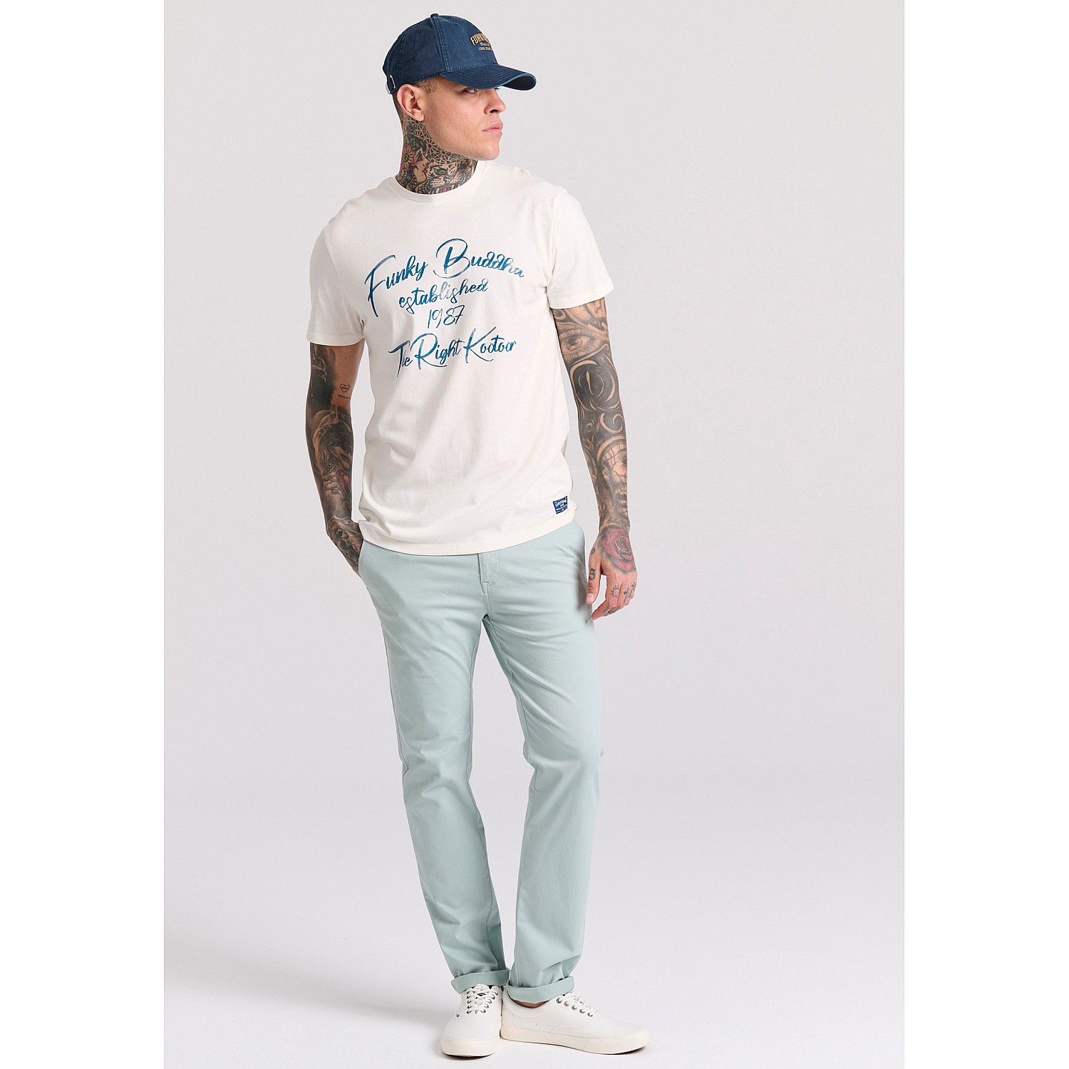 FUNKY BUDDHA Ανδρικό Chino Παντελόνι FBM009-001-02