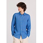 FUNKY BUDDHA Ανδρικό Garment Dyed Λινό Πουκάμισο FBM009-001-05