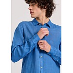 FUNKY BUDDHA Ανδρικό Garment Dyed Λινό Πουκάμισο FBM009-001-05