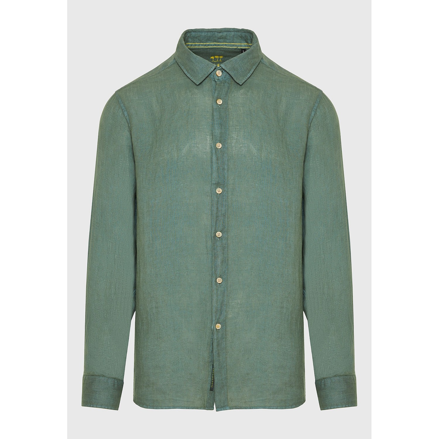 FUNKY BUDDHA Ανδρικό Garment Dyed Λινό Πουκάμισο FBM009-001-05
