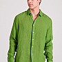 FUNKY BUDDHA Ανδρικό Garment Dyed Λινό Πουκάμισο FBM009-001-05