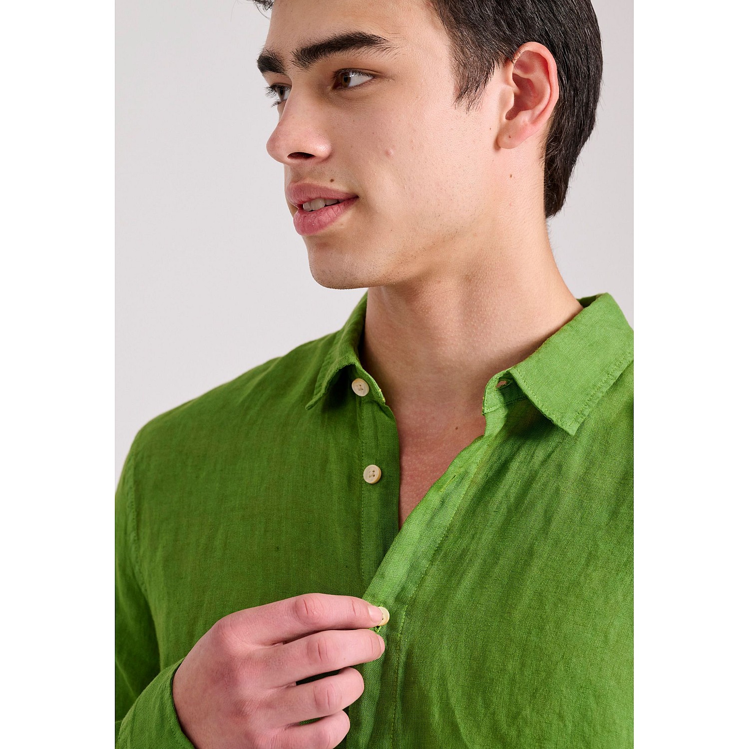 FUNKY BUDDHA Ανδρικό Garment Dyed Λινό Πουκάμισο FBM009-001-05