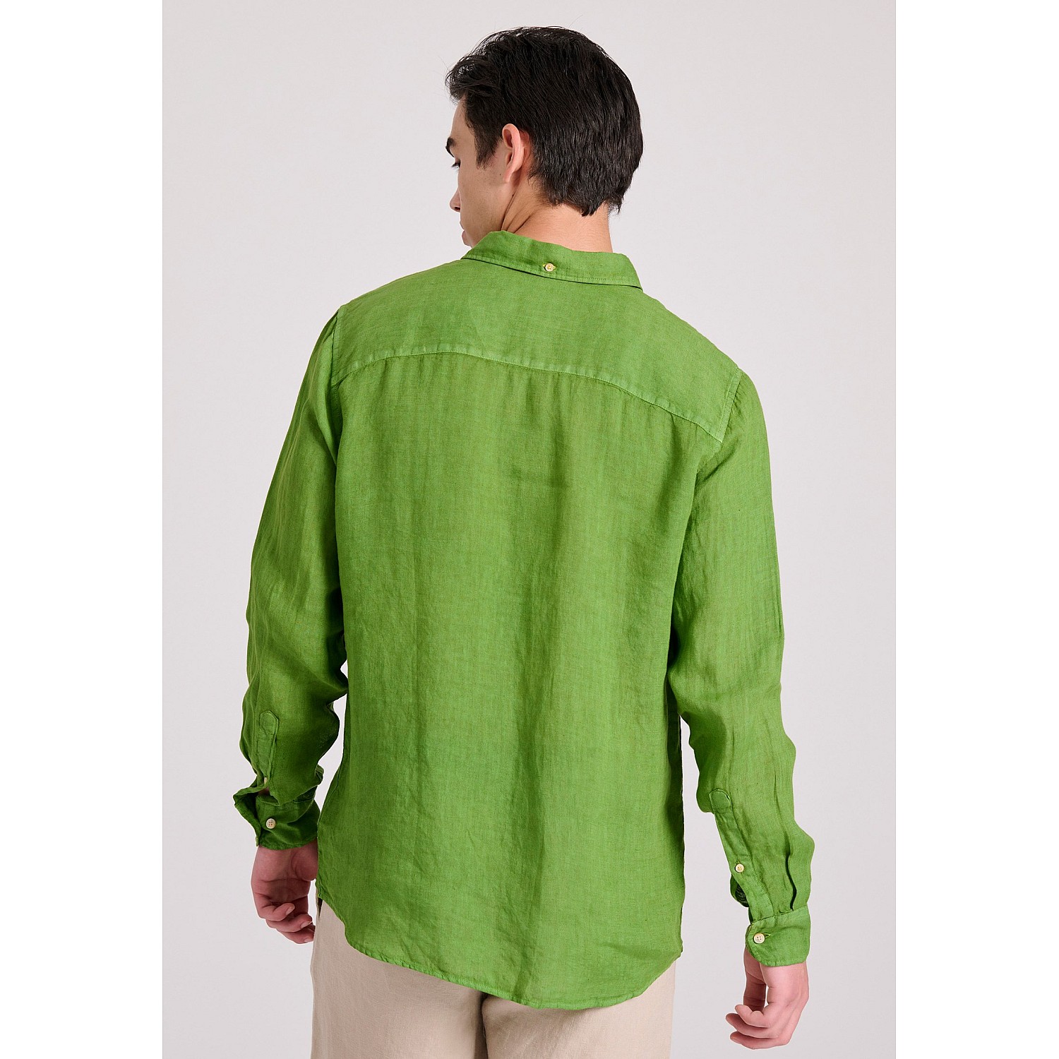 FUNKY BUDDHA Ανδρικό Garment Dyed Λινό Πουκάμισο FBM009-001-05