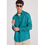 FUNKY BUDDHA Ανδρικό Garment Dyed Λινό Πουκάμισο FBM009-001-05