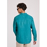 FUNKY BUDDHA Ανδρικό Garment Dyed Λινό Πουκάμισο FBM009-001-05