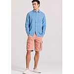FUNKY BUDDHA Ανδρικό Garment Dyed Λινό Πουκάμισο FBM009-001-05