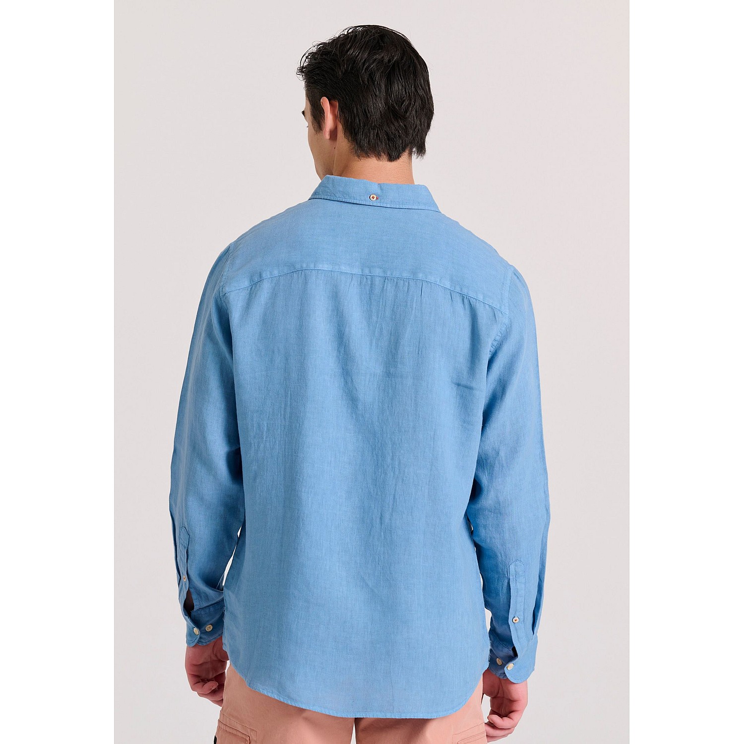 FUNKY BUDDHA Ανδρικό Garment Dyed Λινό Πουκάμισο FBM009-001-05