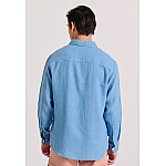 FUNKY BUDDHA Ανδρικό Garment Dyed Λινό Πουκάμισο FBM009-001-05