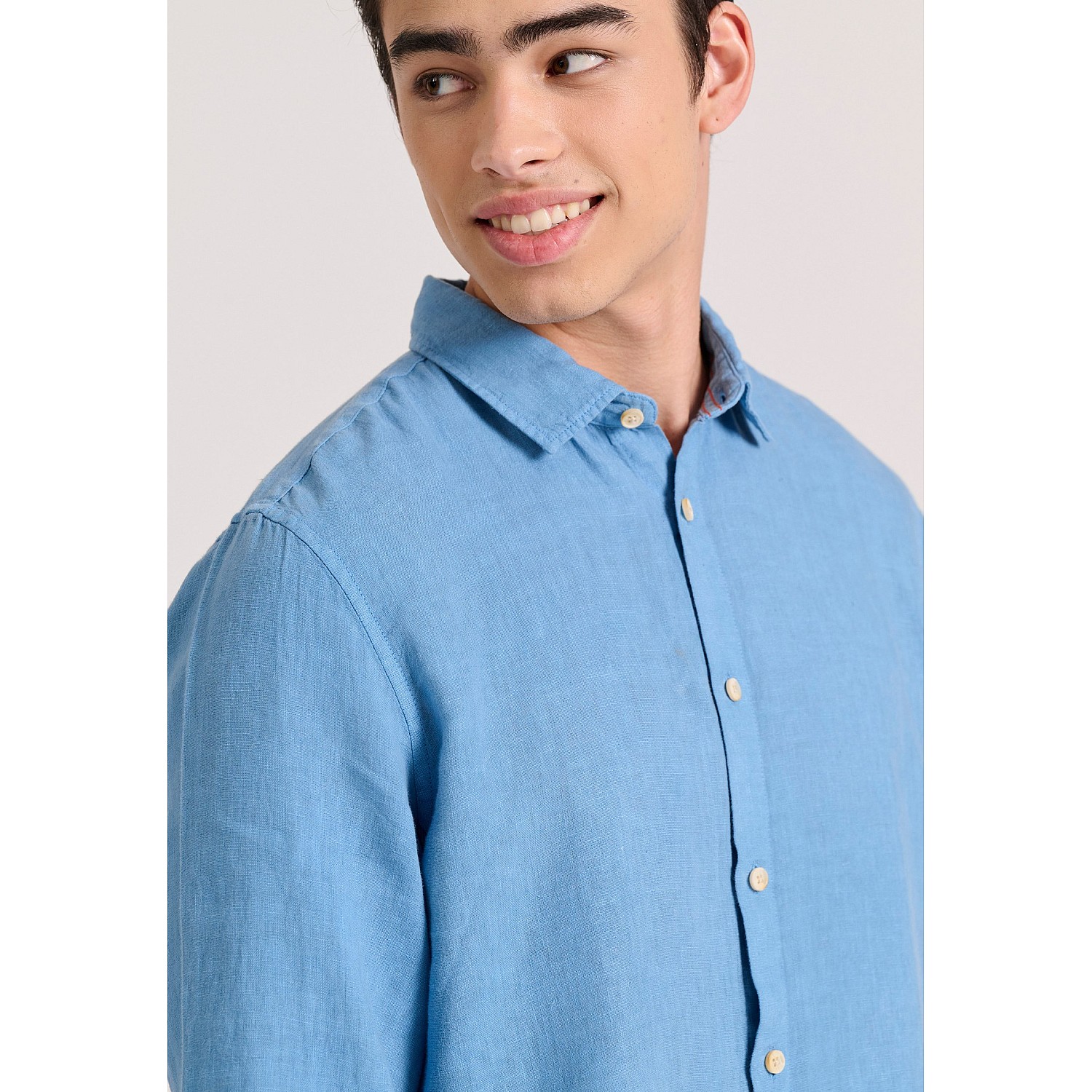 FUNKY BUDDHA Ανδρικό Garment Dyed Λινό Πουκάμισο FBM009-001-05