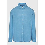 FUNKY BUDDHA Ανδρικό Garment Dyed Λινό Πουκάμισο FBM009-001-05
