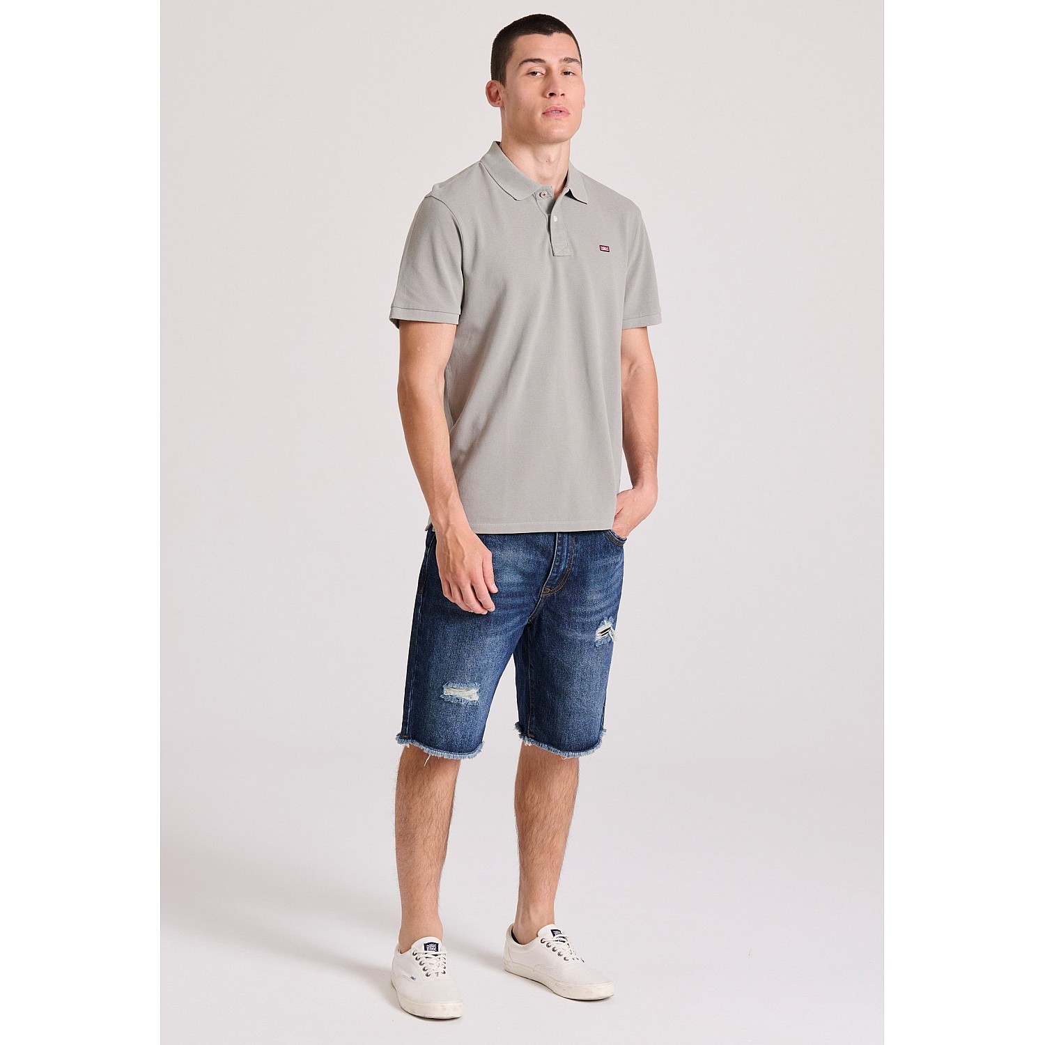 FUNKY BUDDHA Ανδρική Polo Μπλούζα FBM009-001-11