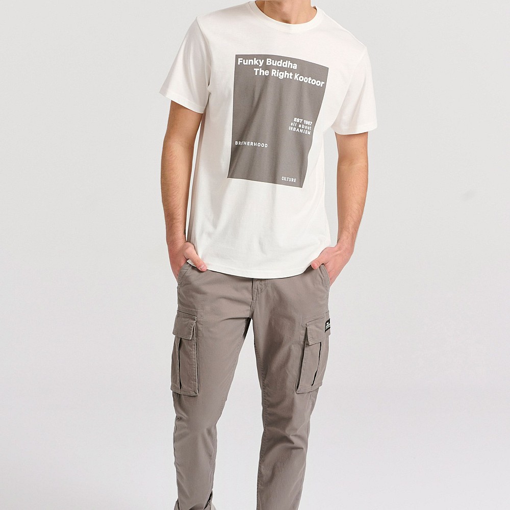 FUNKY BUDDHA Ανδρικό Comfort Cargo Παντελόνι FBM009-002-02