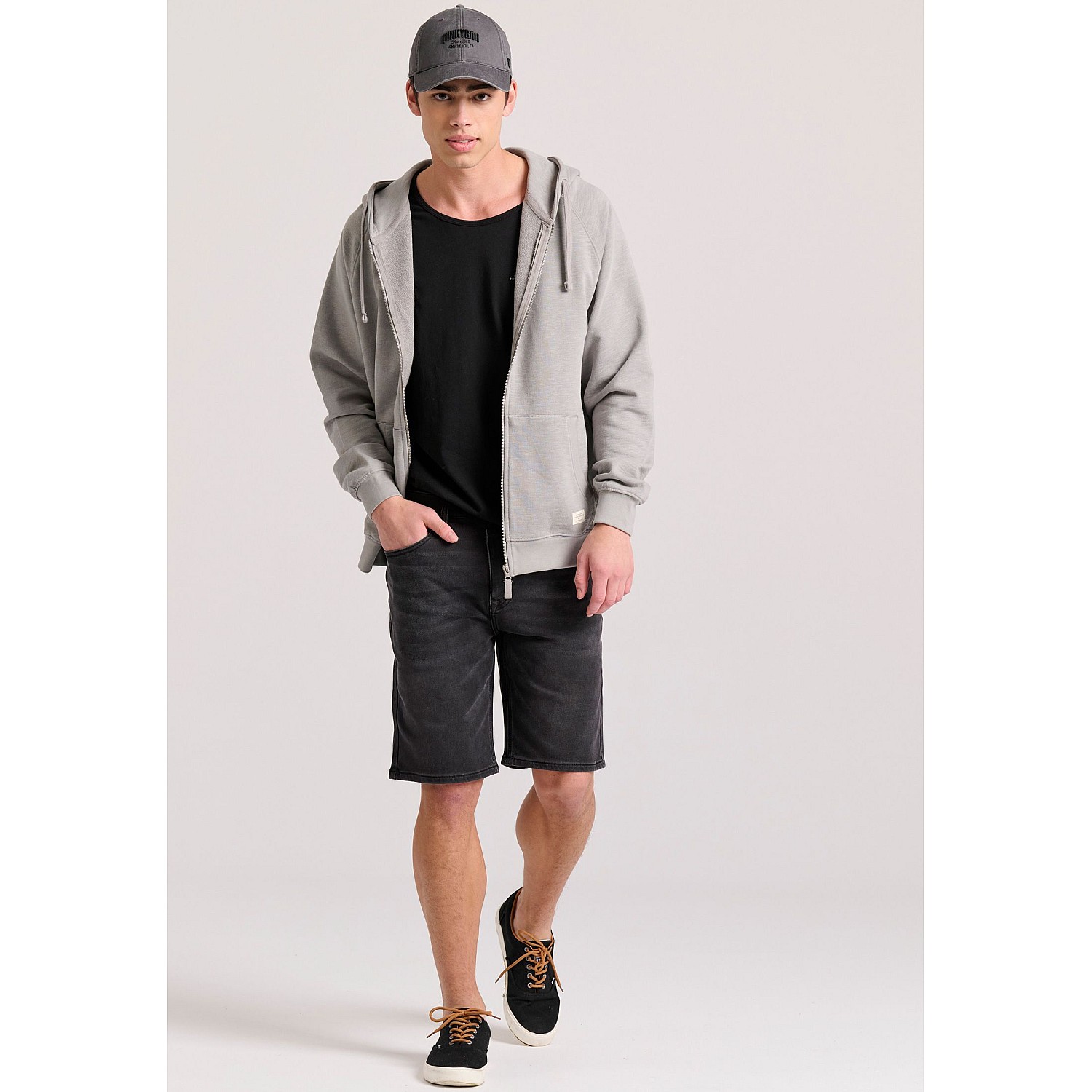 Ανδρική Relaxed Fit Φούτερ Ζακέτα FBM009-003-06