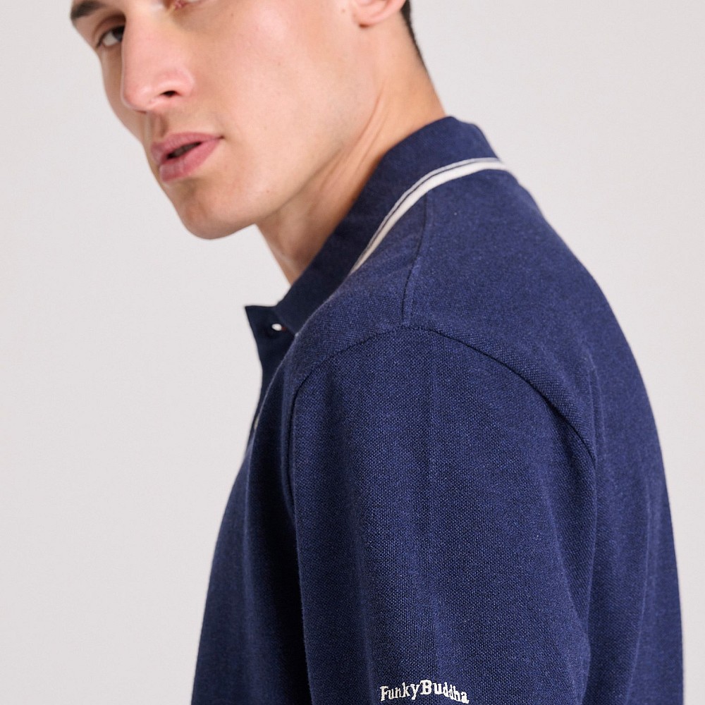 FUNKY BUDDHA Ανδρική Μπλούζα Polo FBM009-004-11