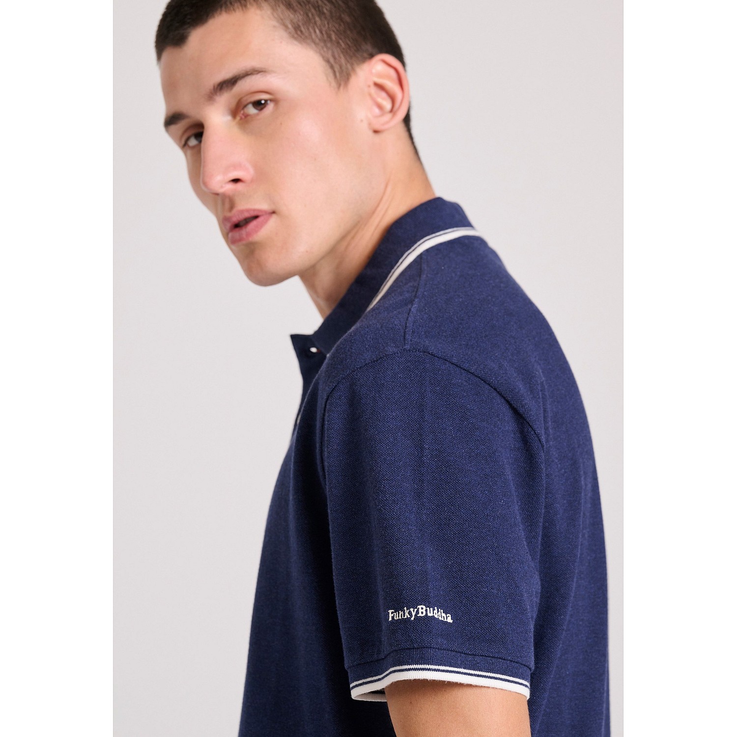 FUNKY BUDDHA Ανδρική Μπλούζα Polo FBM009-004-11