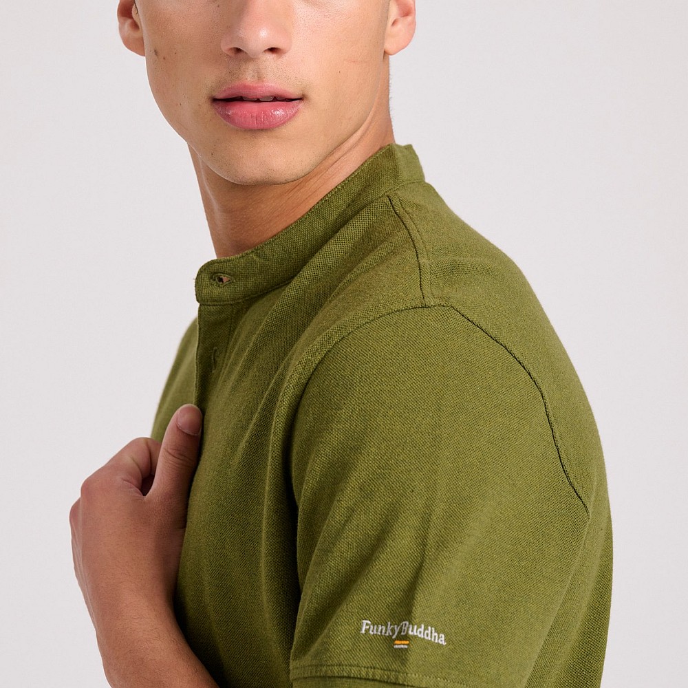 FUNKY BUDDHA Ανδρική Μπλούζα Polo FBM009-008-11