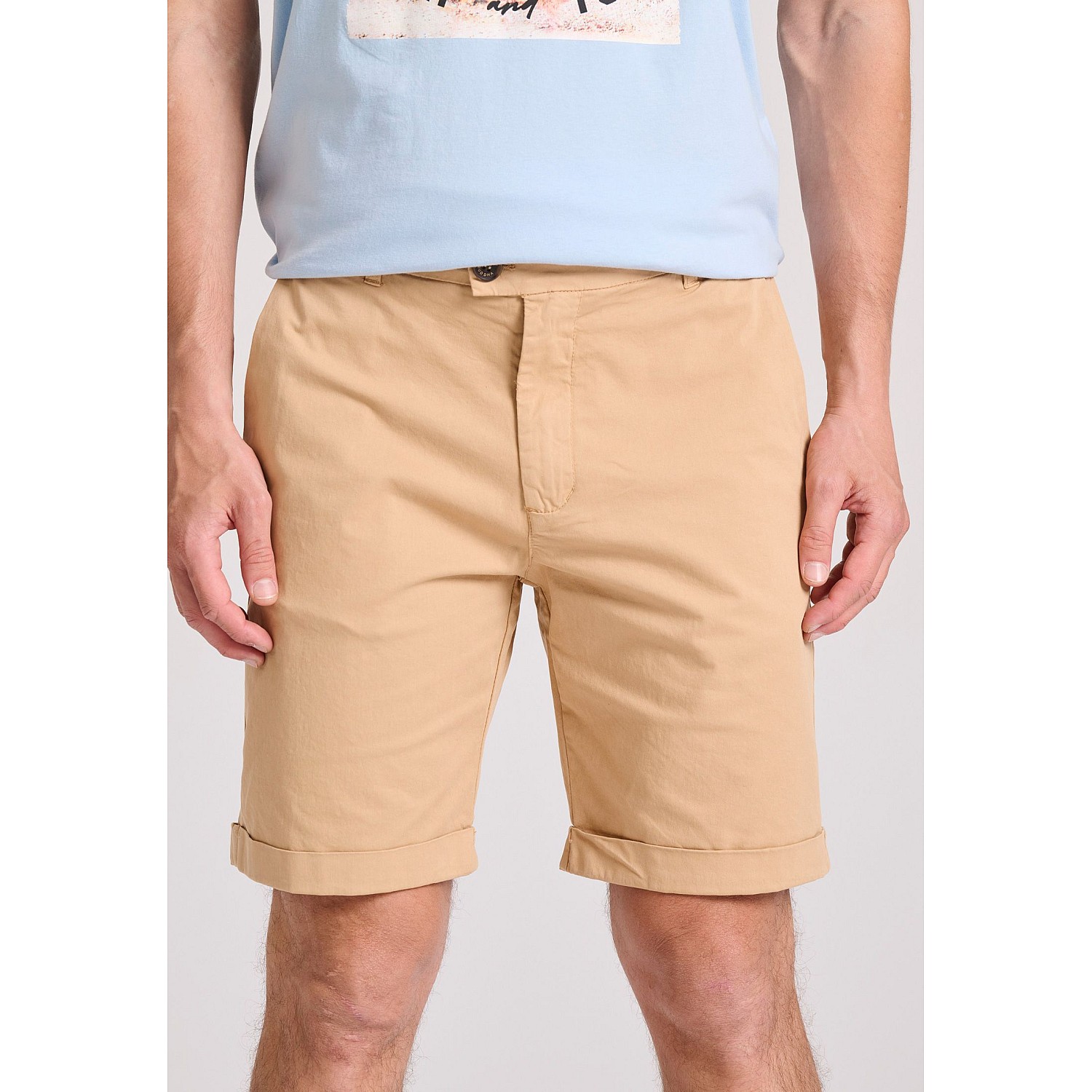 FUNKY BUDDHA Ανδρική Garment Dyed Chino Βερμούδα FBM009-012-03