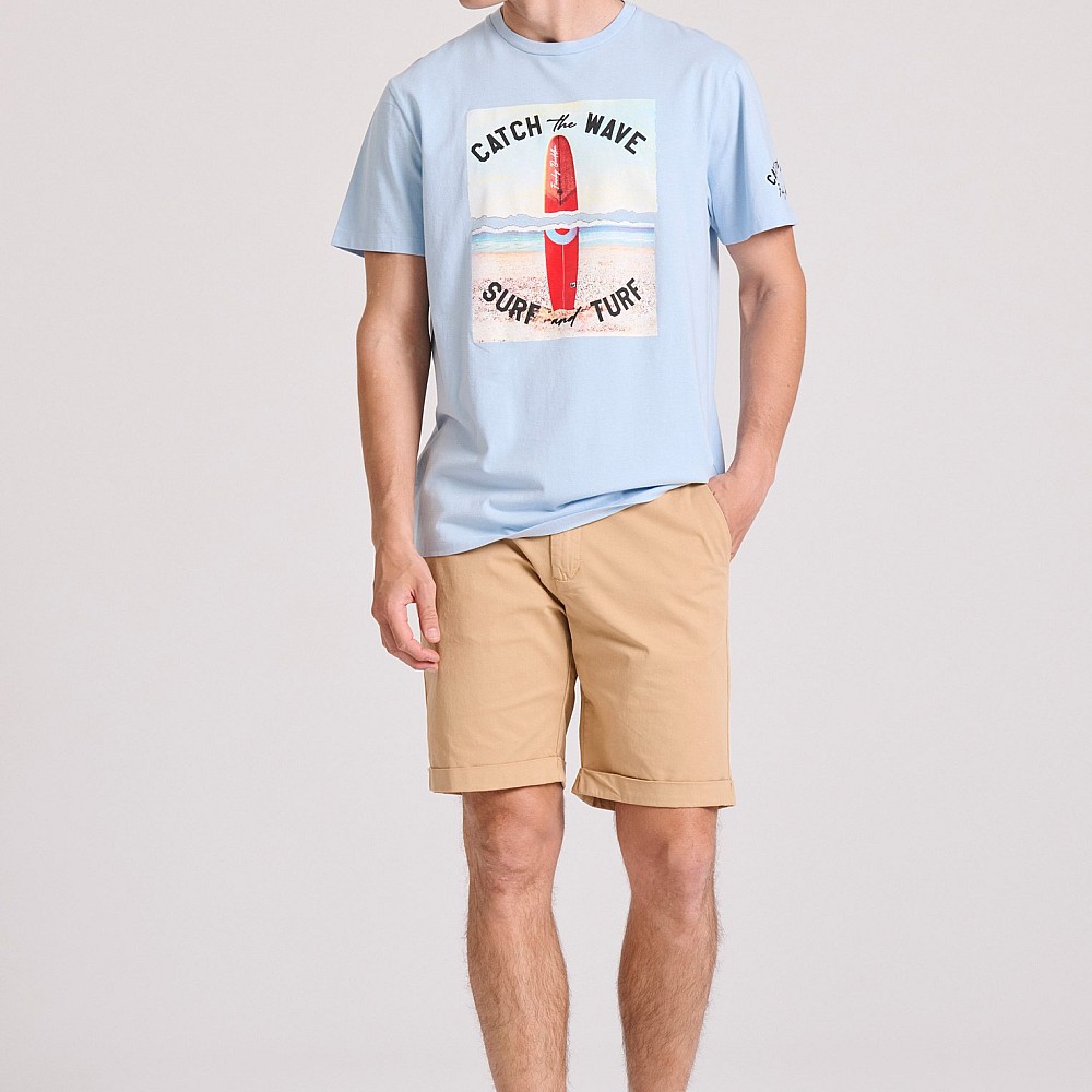 FUNKY BUDDHA Ανδρική Garment Dyed Chino Βερμούδα FBM009-012-03