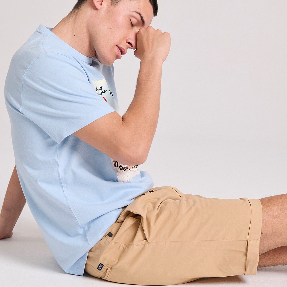 FUNKY BUDDHA Ανδρική Garment Dyed Chino Βερμούδα FBM009-012-03