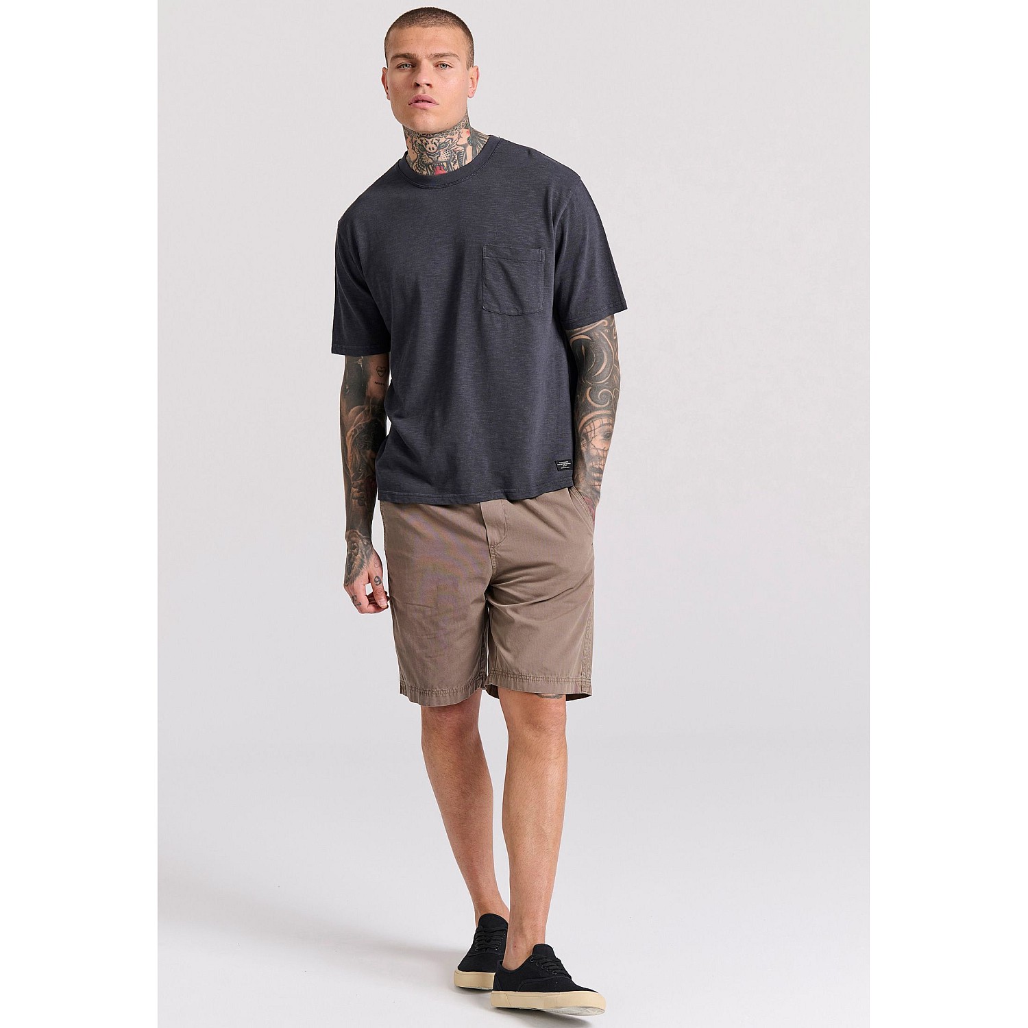 FUNKY BUDDHA Ανδρική Garment Dyed Chino Βερμούδα FBM009-013-03